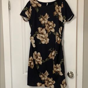 Pinkblush Fitted Floral Dress